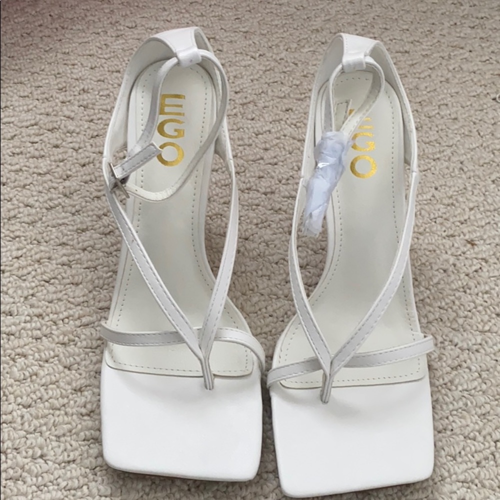 Ego Strap Square Toe Heel Sandal